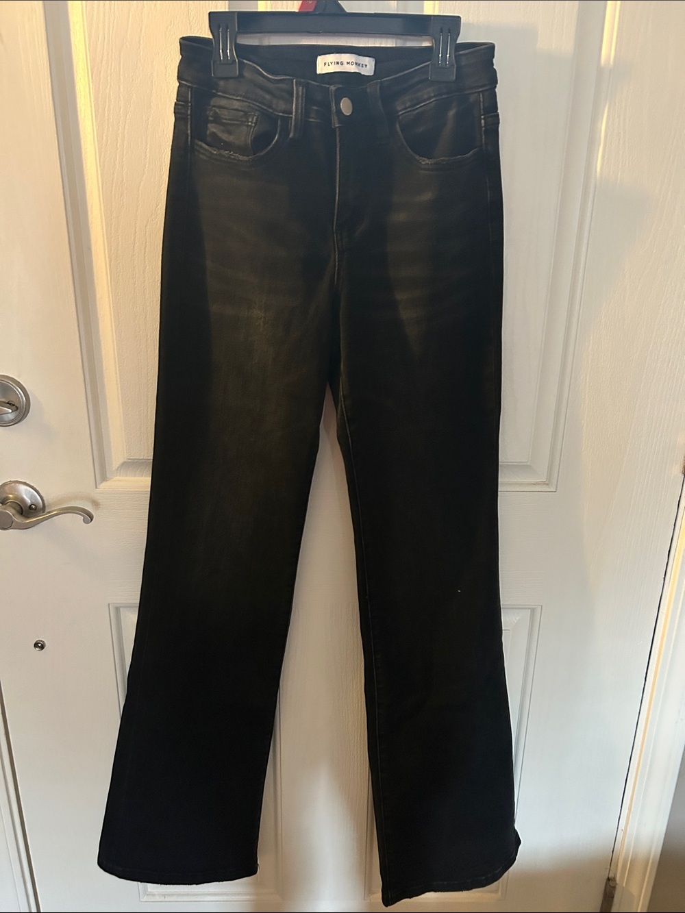 Flying Monkey Women's Black Wide Leg Jeans